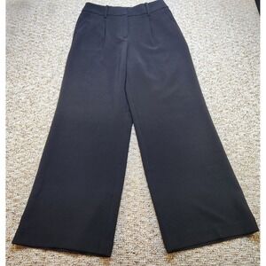 Talbots Weston Wide Leg Pants | High Waist Full Length | Black Size 10